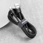Baseus cafule Cable USB For Type-C 2A 3M Gray+Black -(6MW) - Image 4
