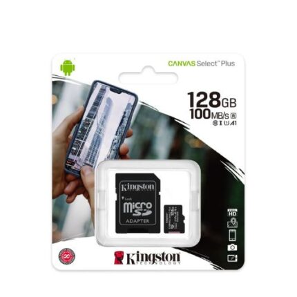Kingston 128GB Micro SD Memory Card up to 100mbps (5YW)