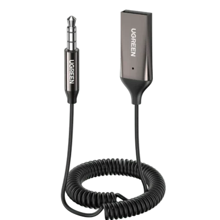 UGREEN 5.0 Bluetooth 3.5mm Aux Car Receiver with Mic - CM309 - 70601 -(1YW)