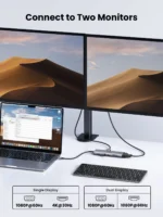 UGREEN 10 in 1 Type-C To 3*USB 3.0 A+HDMI+VGA+RJ45 Gigabit + SD/TF+AUX3.5mm+PD - CM498 - 15601 (1YW) - Image 5