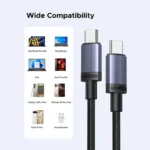 UGREEN USB-C to USB-C PD Fast Charging Cable 100W Max 1m - L528-65832 -(1YW) - Image 8