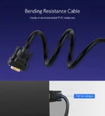 UGREEN VGA Male to Male Cable 1.5m 1080P@60Hz (Black) – VG101 – 11630-(1YW) - Image 9