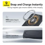 Baseus 10000mAh 22.5W EnerFill FM11 Ultra-Mini Magnetic Power Bank – Cosmic Black-(1YW) - Image 5