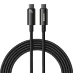 Baseus Tungsten Gold Fast Charging Data Cable Type-C to Type-C 240W 3M Black- (1YW) - Image 3