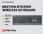 MEETION BTK2000 2.4GHz + BLUETOOTH Dual-Mode WIRELESS RECHARGEABLE KEYBOARD (1YW)